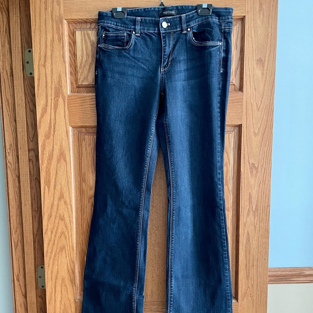 WHBM Blanc boot leg jeans